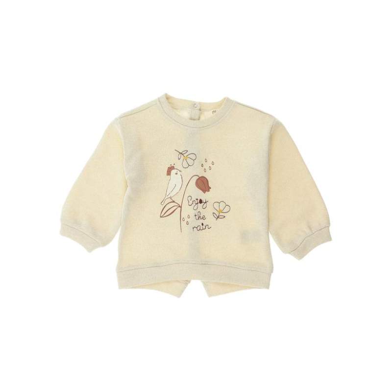 Baby Girl Print and Embroidery Detailed Sweatshirt