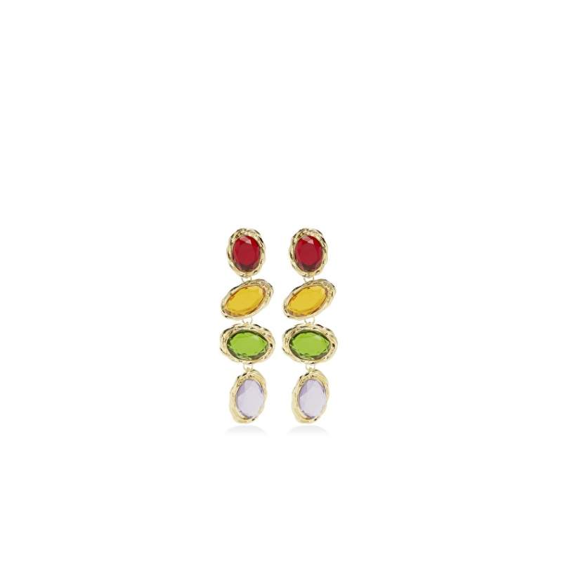 Colorful Women's Glass Earrings