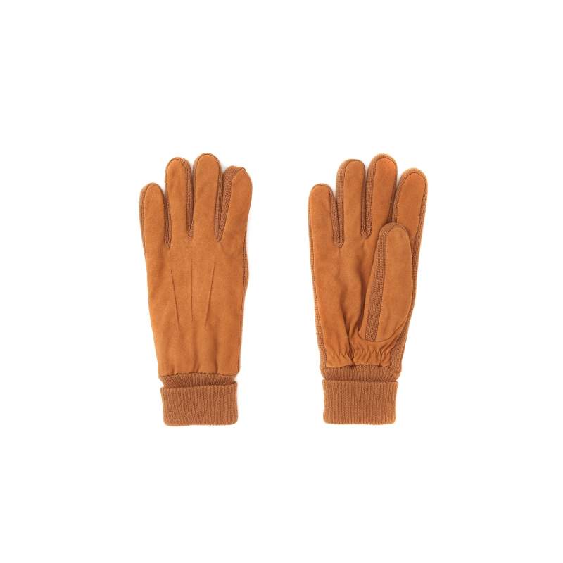 Camel Men's Suede Leather Gloves