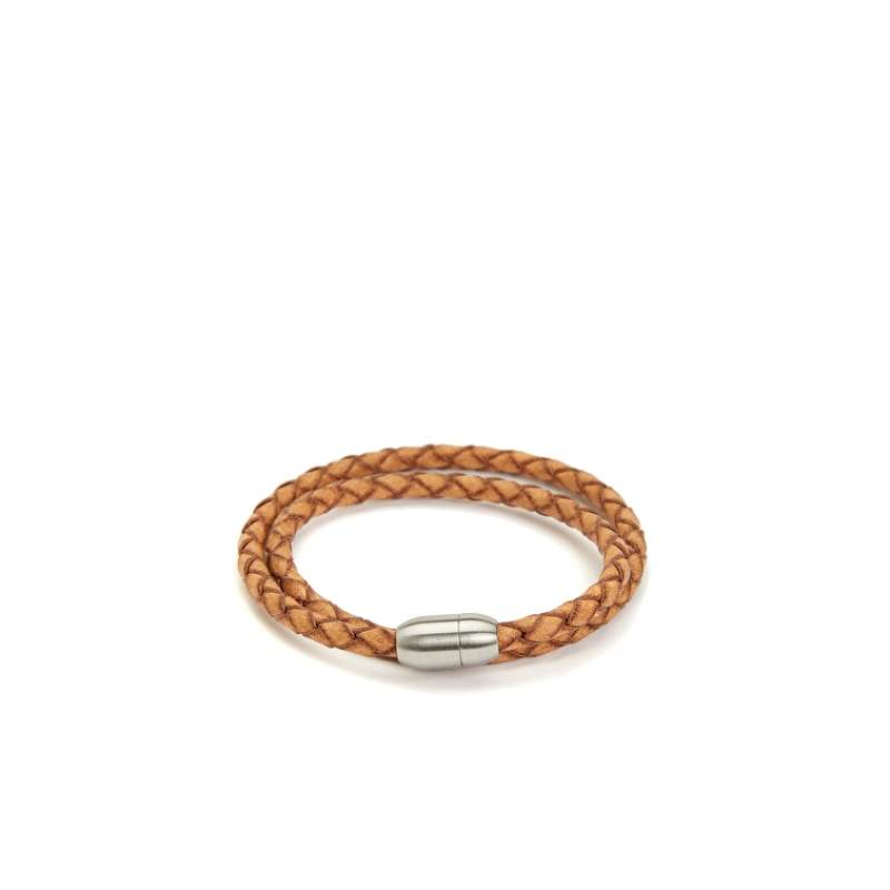 Brown Mens Leather Bracelet