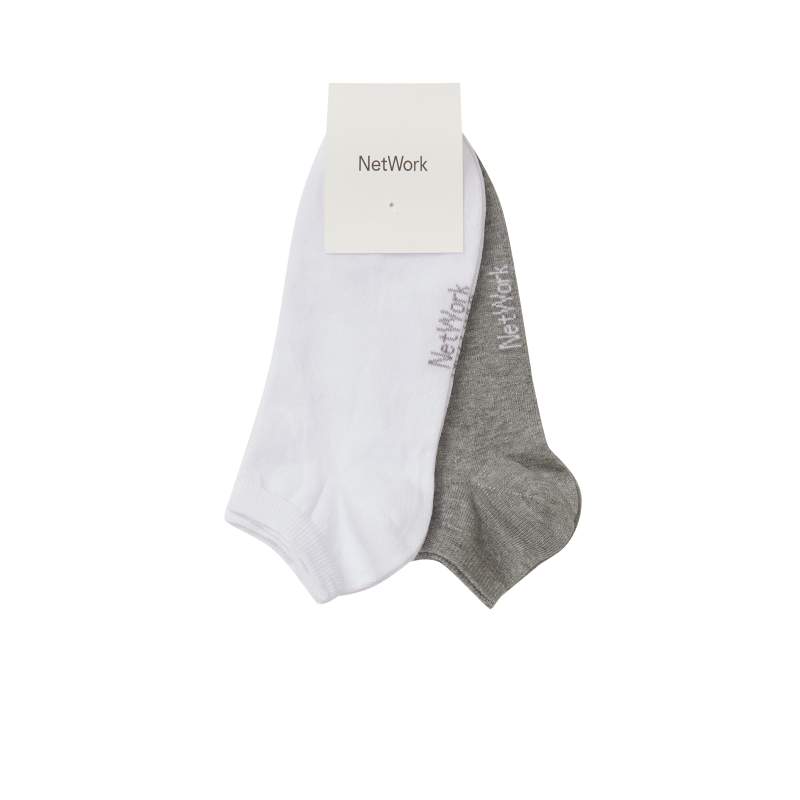 White Gray Set of 2 Socks