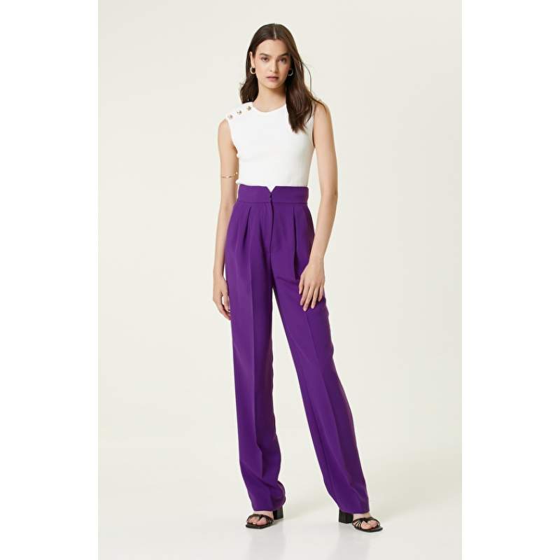 Purple Pleated Pants Purple Pleated Pants
