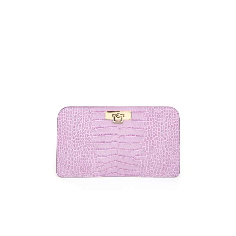 Lilac Women's Leather Clutch