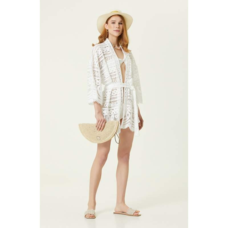 White Guipure Pareo