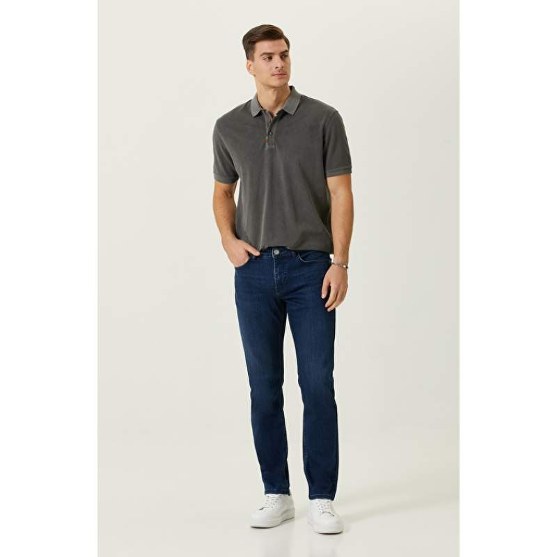 Navy Blue 5 Pocket Denim Trousers