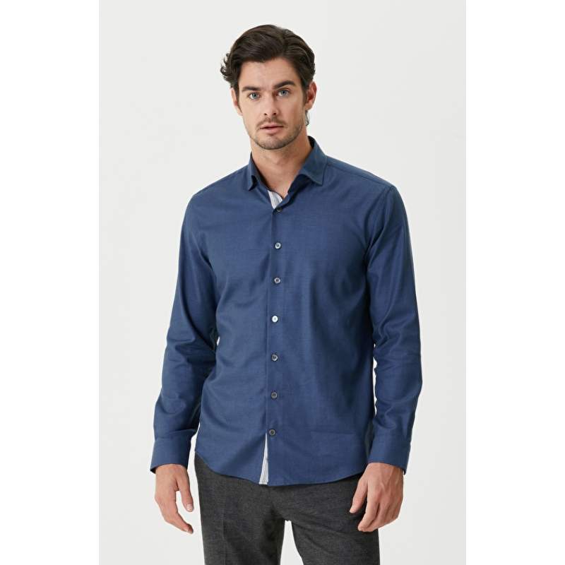 Slim Fit Indigo Shirt