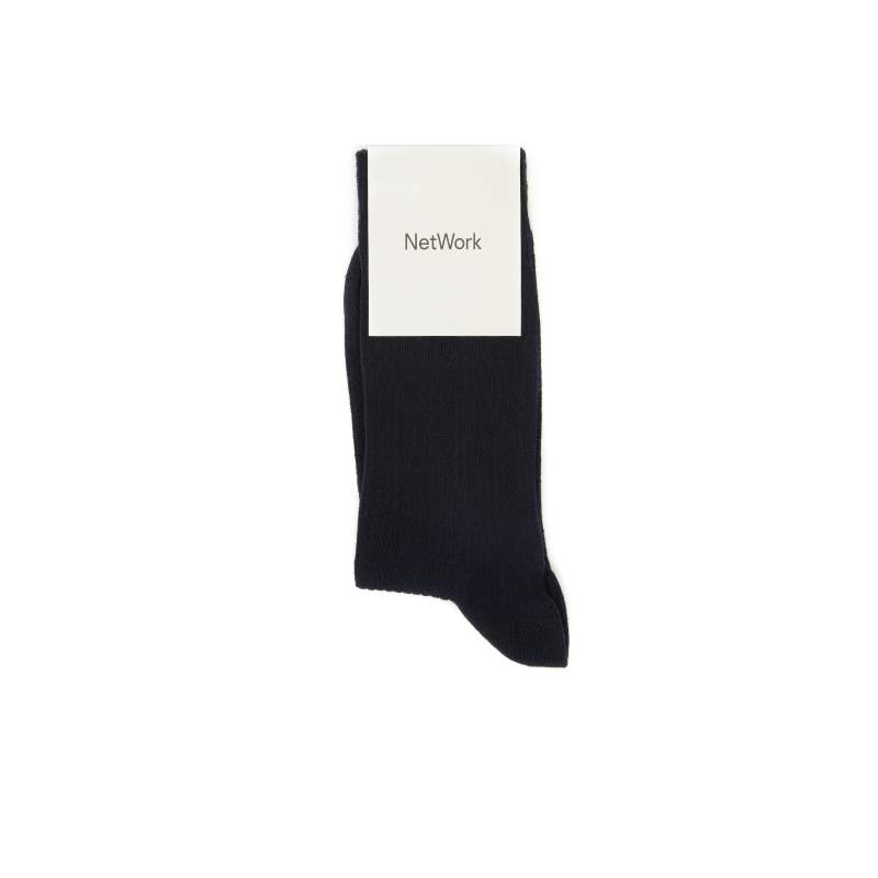 Navy Blue Patterned Mens Socks