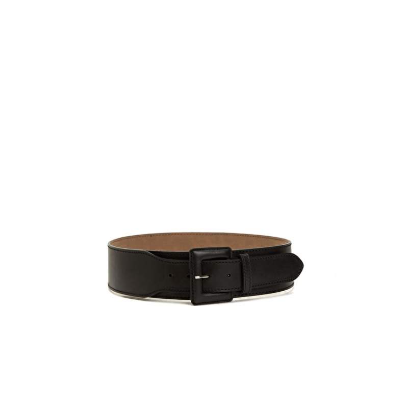 Black Womens Leather Belt