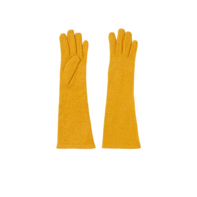 Mustard Women Wool Gloves