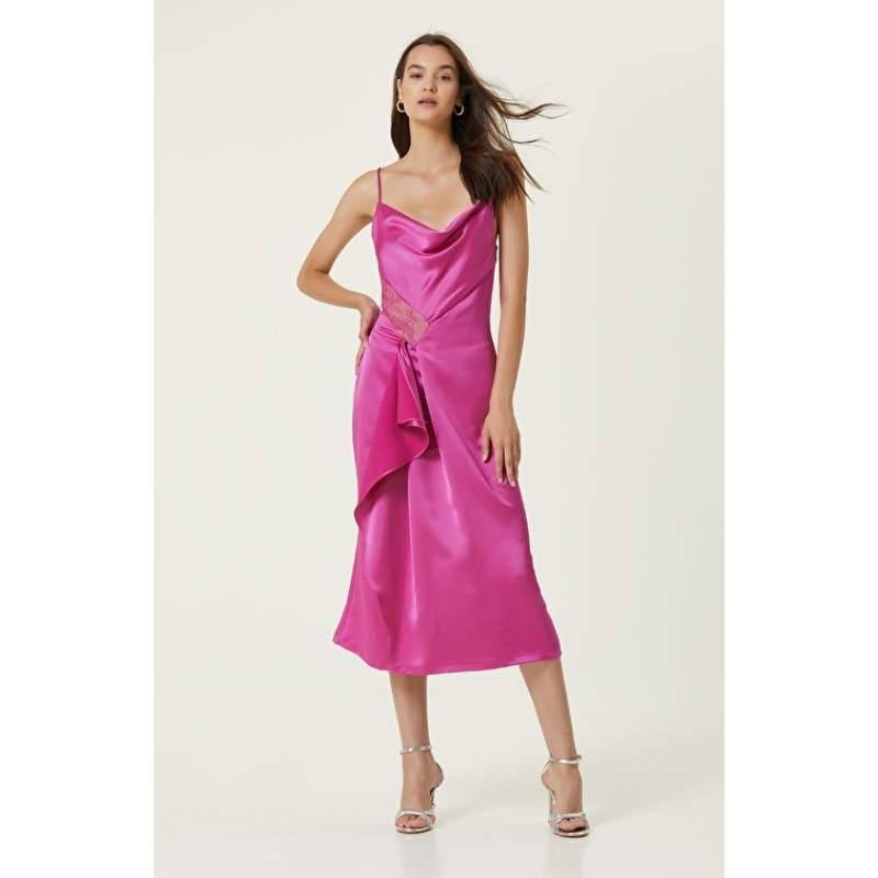 Fuchsia Long Evening Dress
