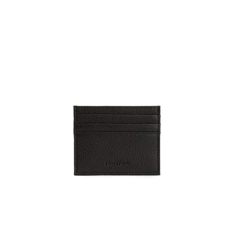 Black Men's Leather Card Holder