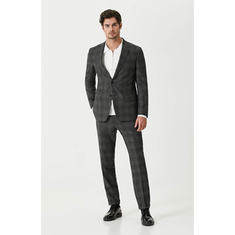 Loro Piana Black Wool Suit
