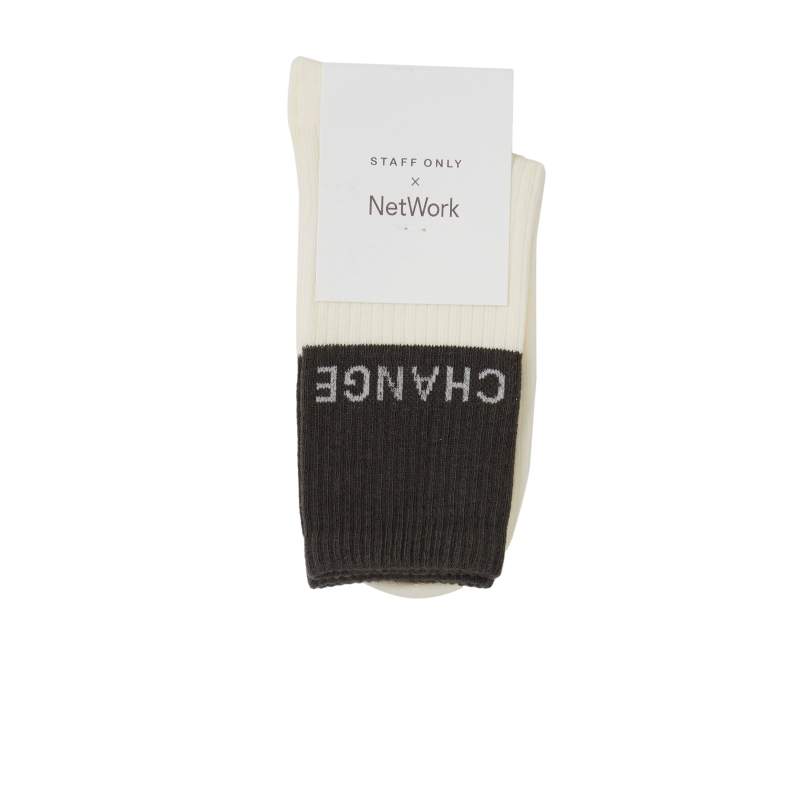 Anthracite Ecru Font Jacquard Women's Socks