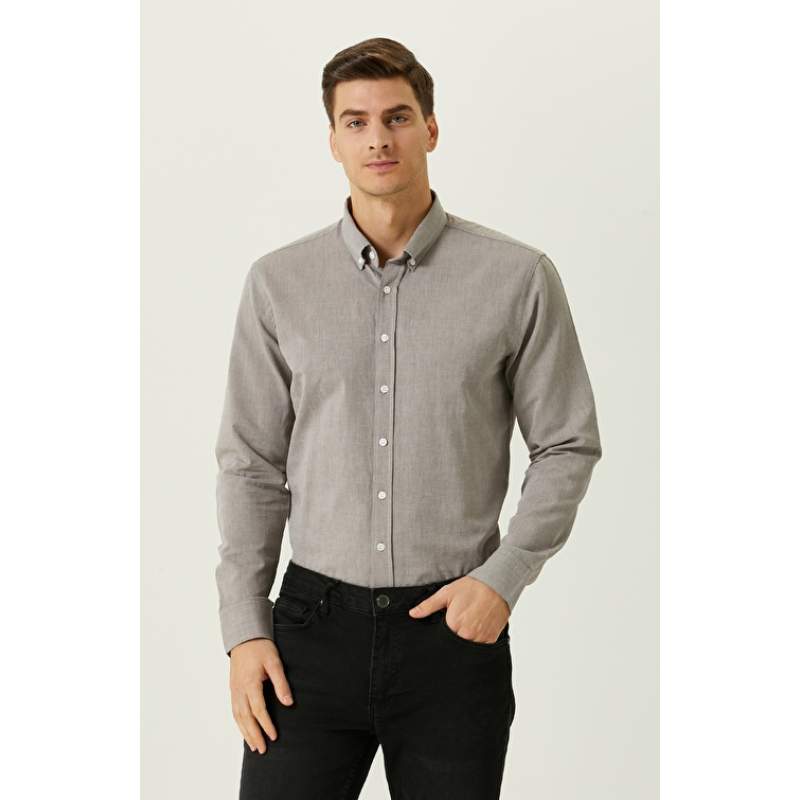 Mink Embroidery Basic Oxford Shirt Mink Embroidery Basic Oxford Shirt