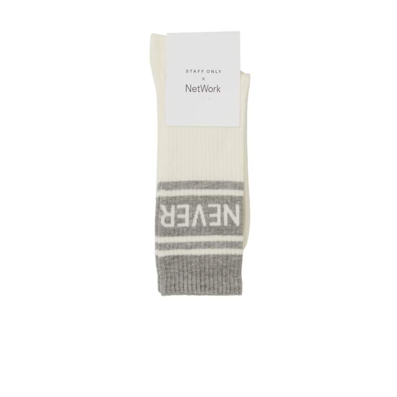 Ecru Font Jacquard Men's Socks