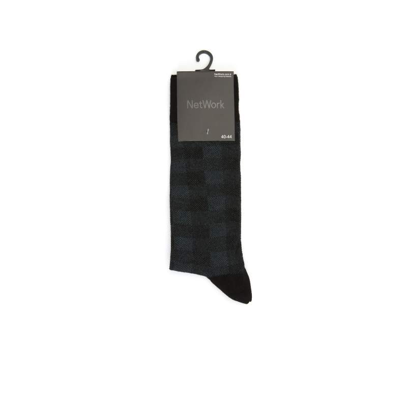 Black Navy Blue Check Mens Bamboo Socks Black Navy Blue Check Mens Bamboo Socks
