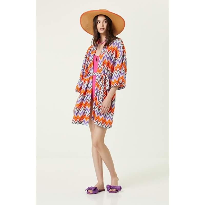 Orange Purple Patterned Mini Pareo Orange Purple Patterned Mini Pareo