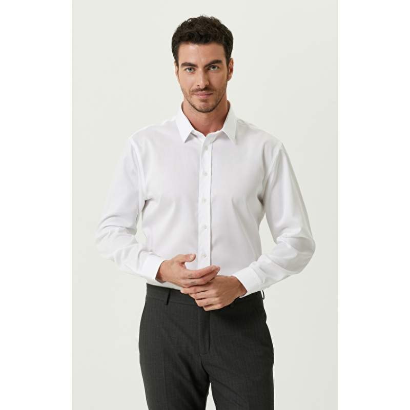 Slim Fit White Non-Iron Shirt
