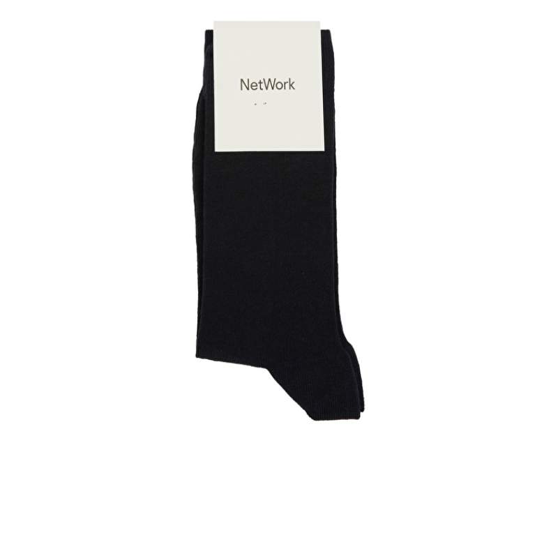 Navy Blue Patterned Mens Socks