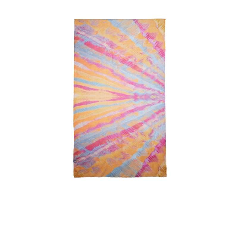 Yellow Pink Geometric Pattern Womens Shawl Yellow Pink Geometric Pattern Womens Shawl