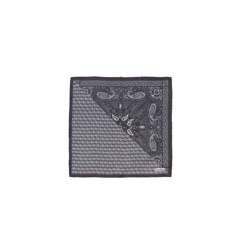 Black Gray Silk Tissue Bag