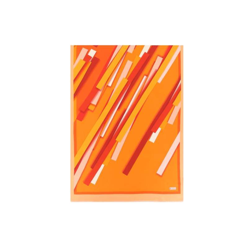 VAKKO GEOMETRIC PATTERNED SILK shawl