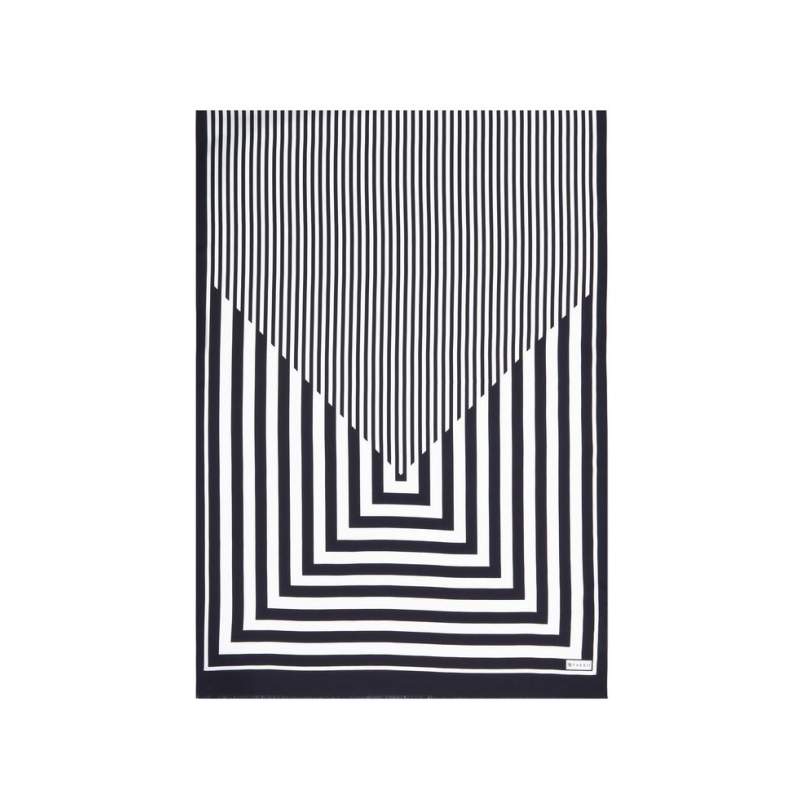 VAKKO MONOCHROME PATTERNED SILK shawl