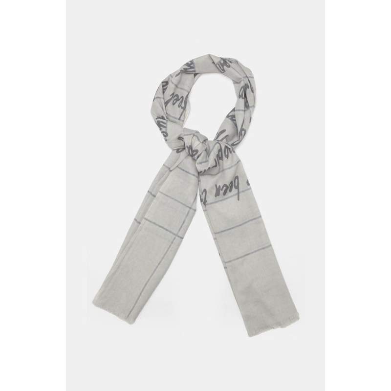 Vakko GRAY PATTERNED SHAWL