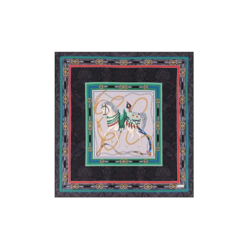 VAKKO ANIMAL PATTERNED SILK BANDANA