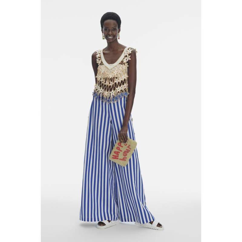 My Beachy Side Emily In Paris WHITE STAR DETAILED BLOUSE