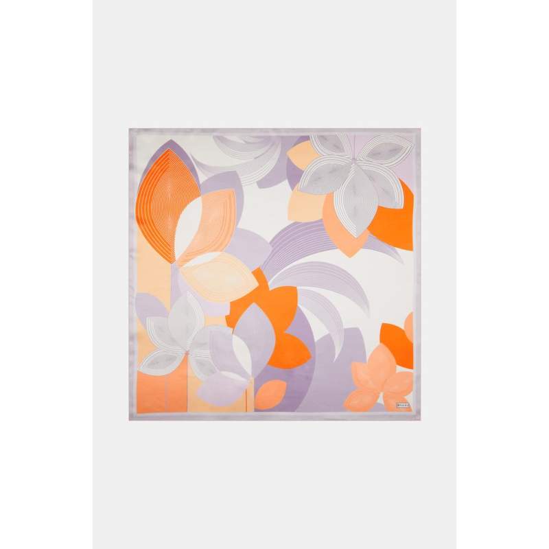 Vakko FLORAL PATTERNED SILK SCARF Vakko FLORAL PATTERNED SILK SCARF