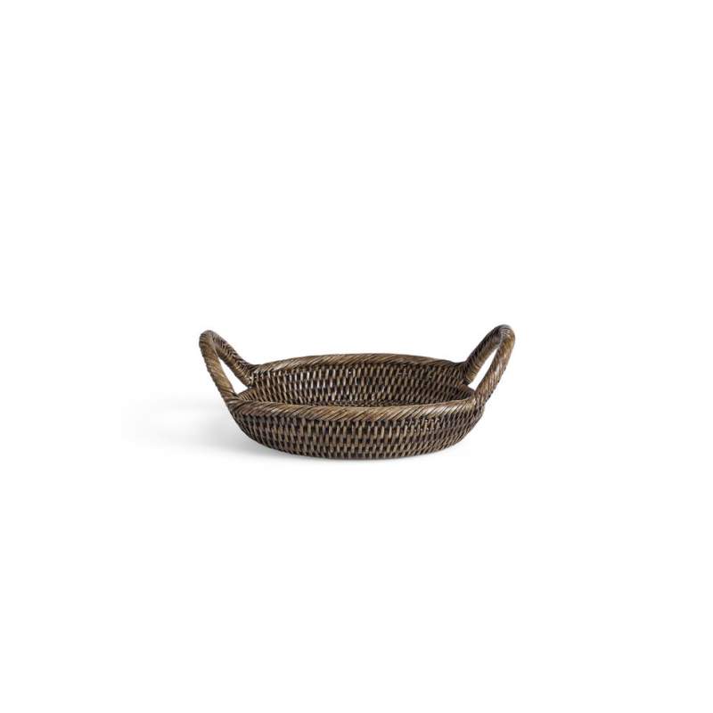 Vakko RATTAN SMALL HANDLE OVAL TRAY