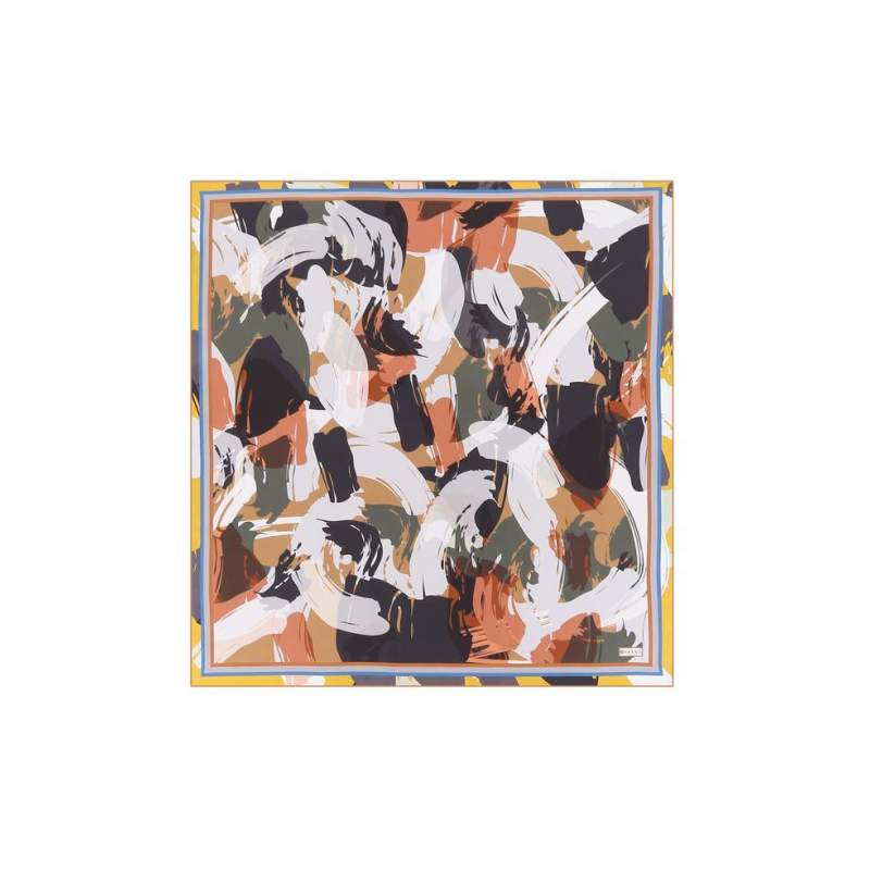 VAKKO GEOMETRIC PATTERNED SILK GAVROŞ