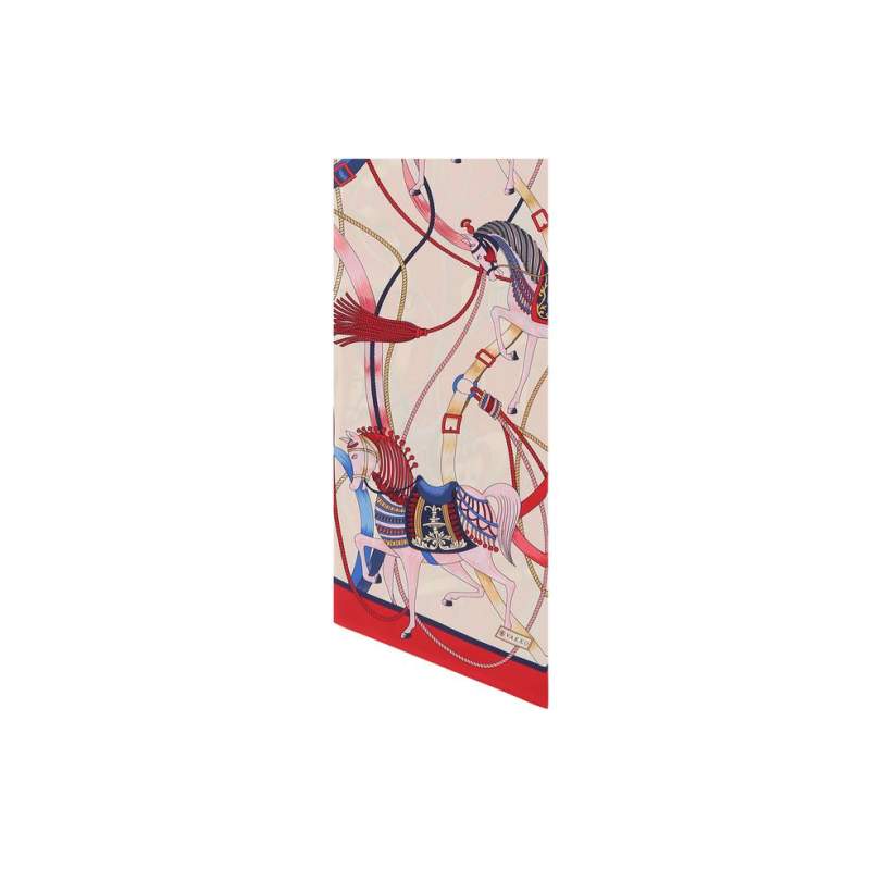 VAKKO HORSE FIGURES SILK SCARF
