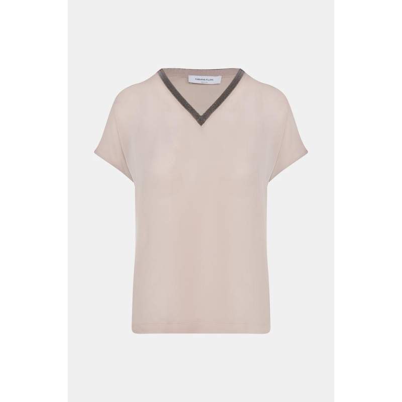 Fabiana Filippi POWDER V-NECK BLOUSE