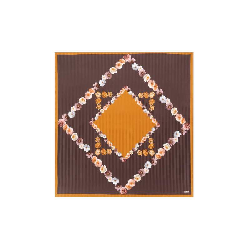 VAKKO FLORAL PATTERNED SILK SCARF