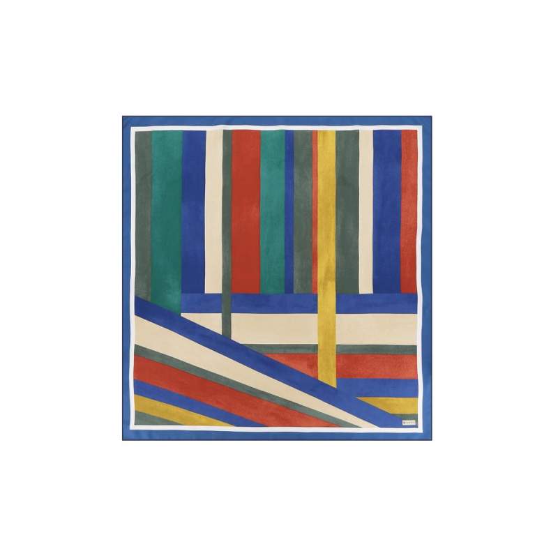 VAKKO GEOMETRIC PATTERNED SILK SCARF VAKKO GEOMETRIC PATTERNED SILK SCARF