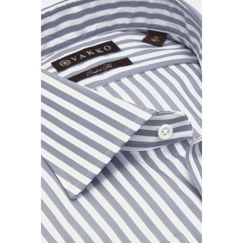 Vakko STRIPED CLASSIC SHIRT