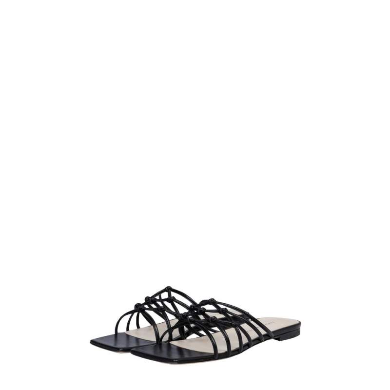 Fabiana Filippi BLACK LEATHER SLIPPER Fabiana Filippi BLACK LEATHER SLIPPER