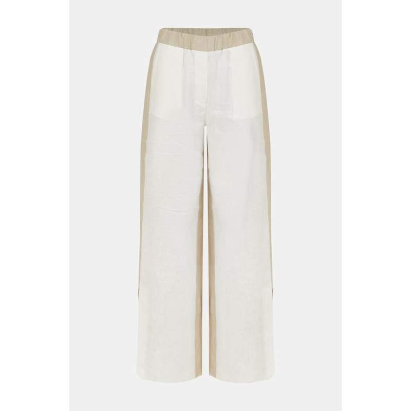 Vakko ECRU LINEN TROUSERS