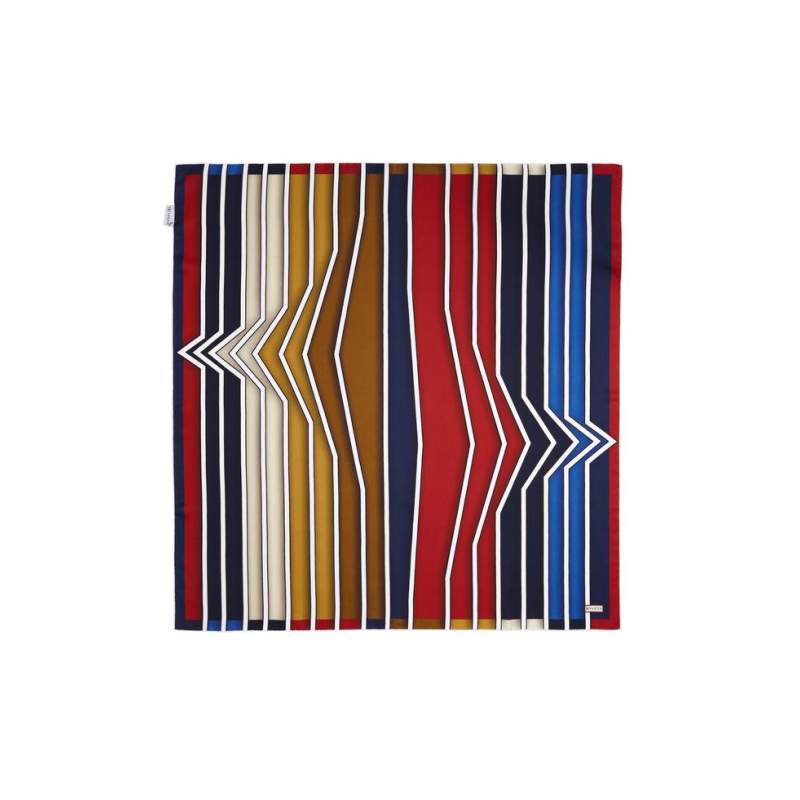 VAKKO STRIPED SILK SCARF