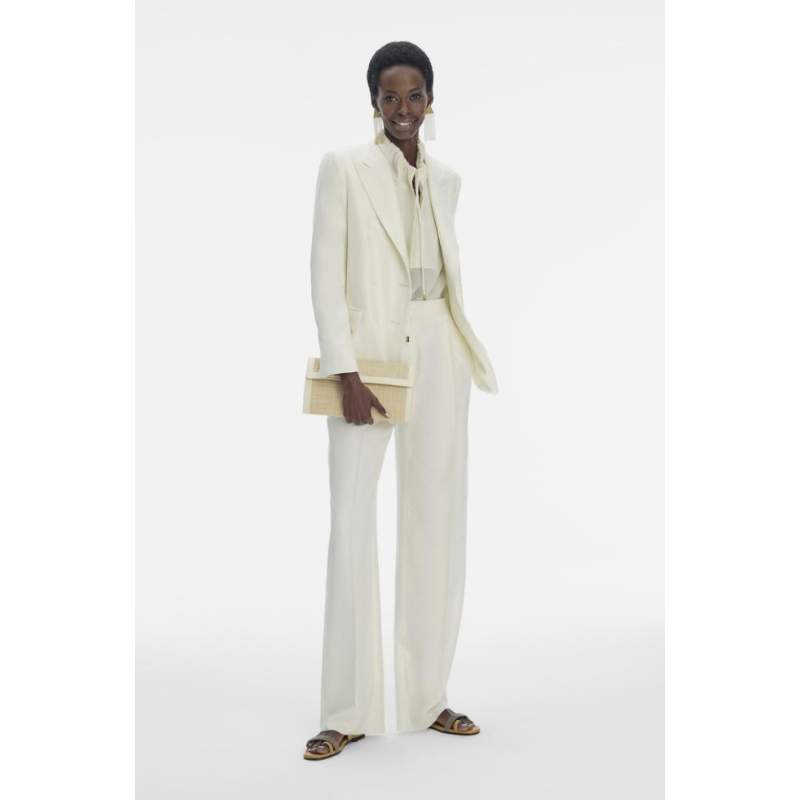 Vakko ECRU COLLAR DETAILED BLOUSE