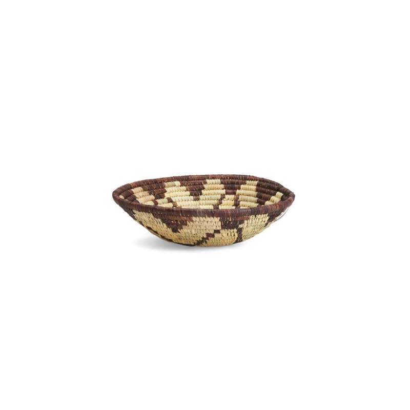 Vakko BLACK PATTERNED JUTE DECORATIVE PLATE L