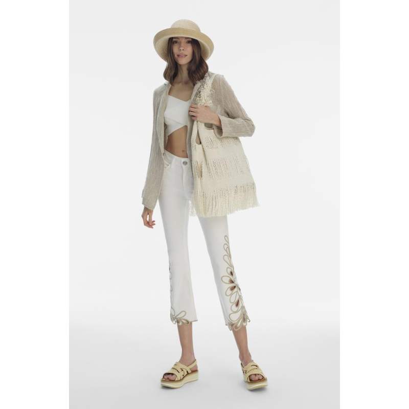 Vakko ECRU HANGING KNITWEAR BLOUSE