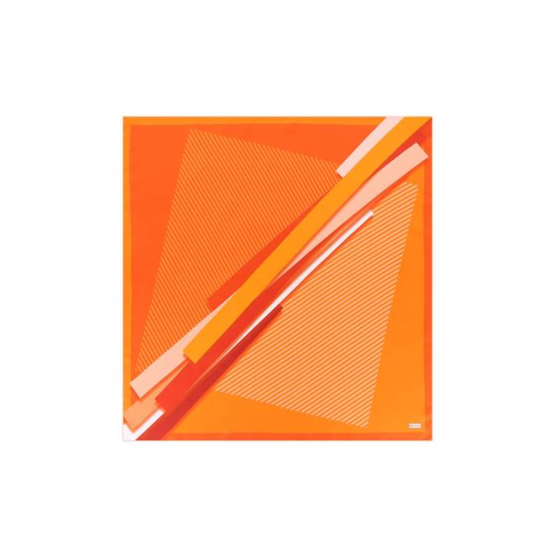 VAKKO GEOMETRIC PATTERNED SILK SCARF