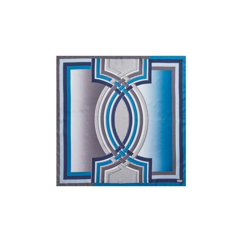 VAKKO GEOMETRIC PATTERNED SILK SCARF