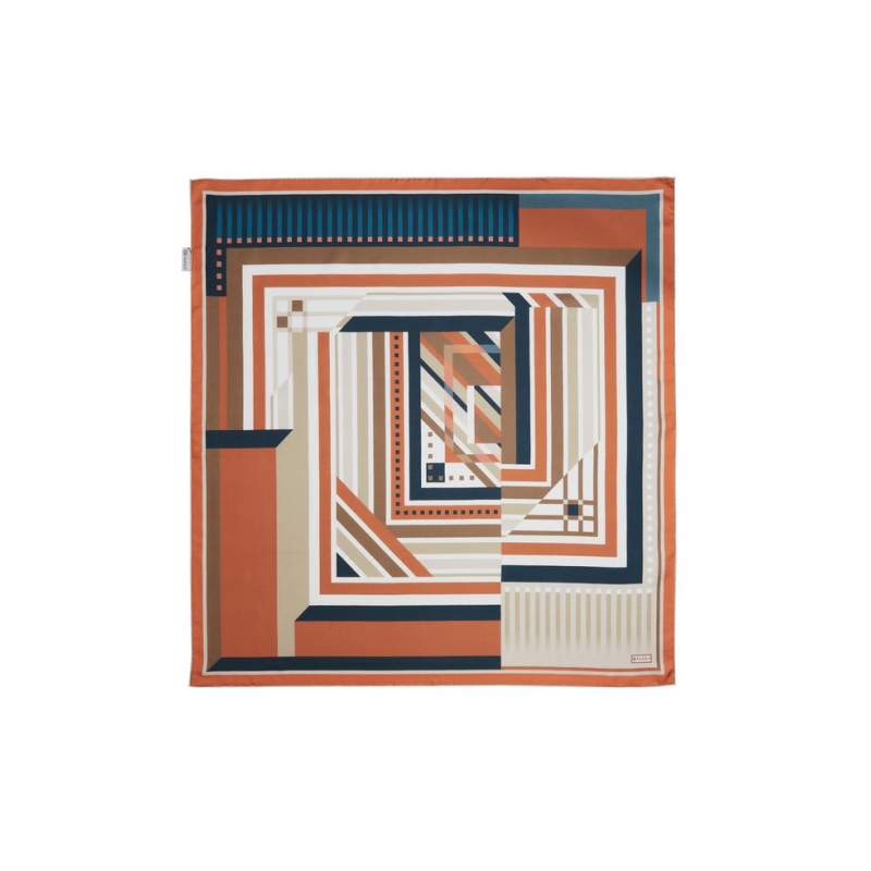 VAKKO GEOMETRIC PATTERNED SILK SCARF VAKKO GEOMETRIC PATTERNED SILK SCARF