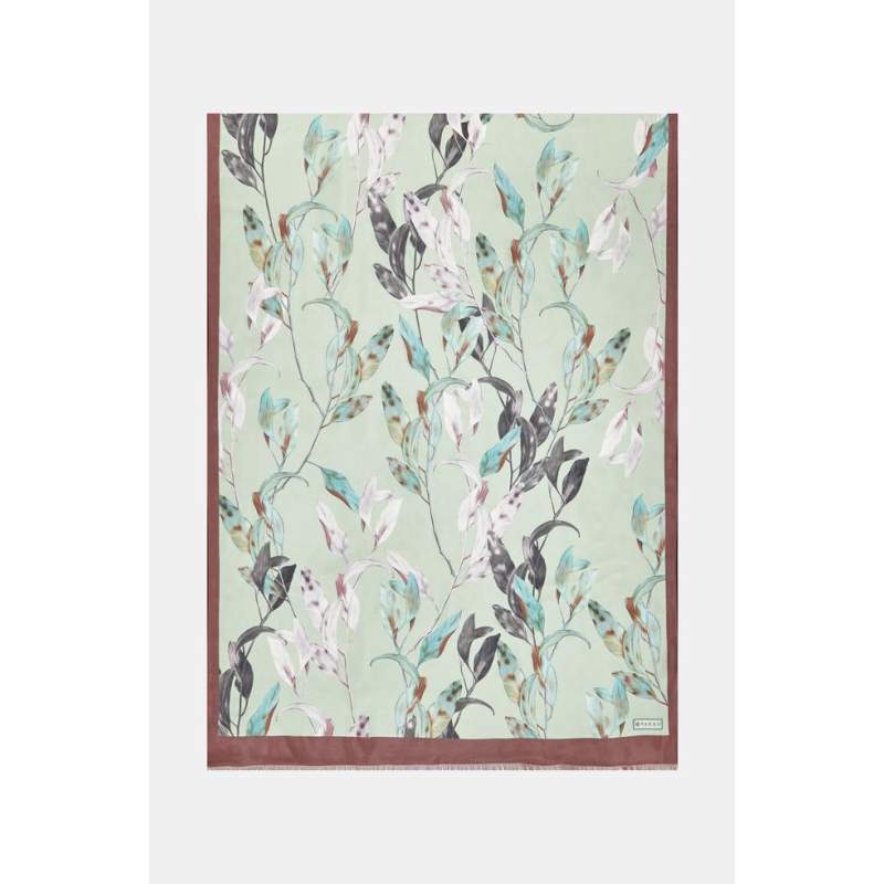 Vakko FLORAL PATTERNED VOUL SHAWL