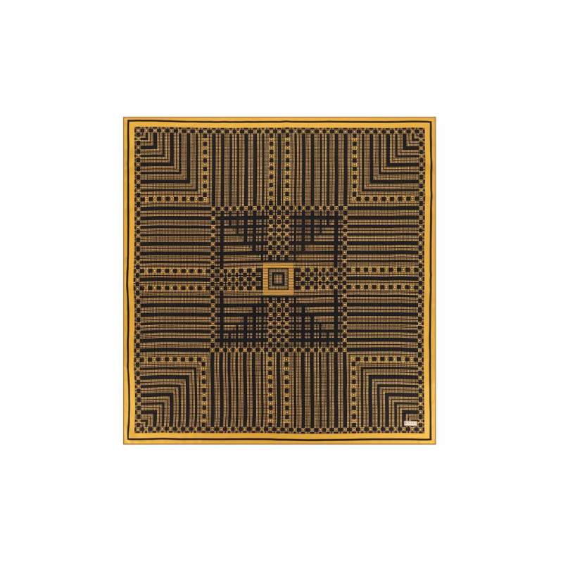 VAKKO GEOMETRIC PATTERNED SILK SCARF
