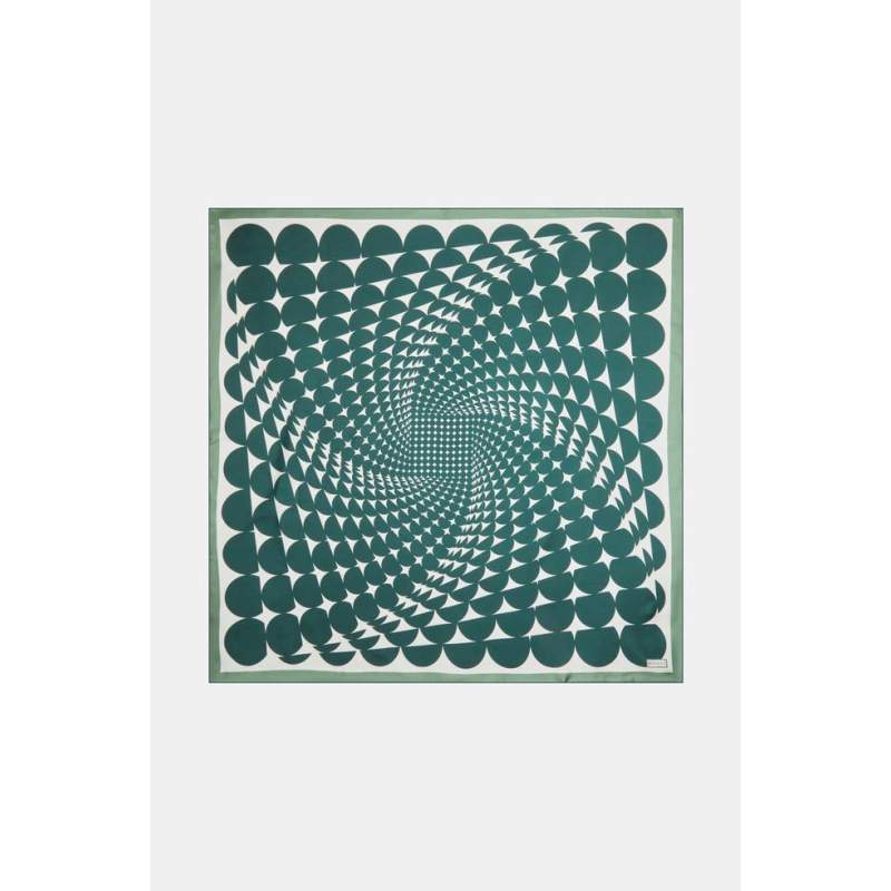 Vakko GEOMETRIC PATTERNED SILK SCARF